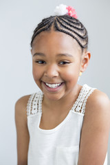 Portrait of mixed race girl