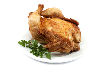 Grilled chicken with fresh herbs.