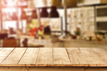 wooden desk space 