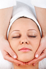 Young woman having massage