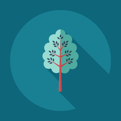 Flat modern design with shadow icons tree