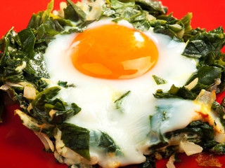 Spinach and eggs