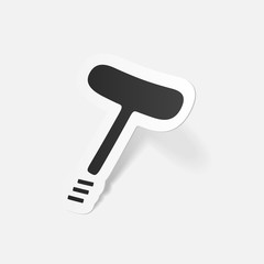 paper sticker: classic corkscrew