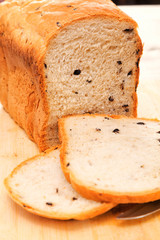 Homemade bread with olives