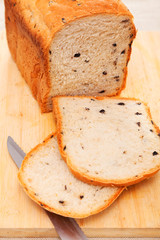 Homemade bread with olives