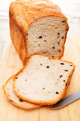 Homemade bread with olives
