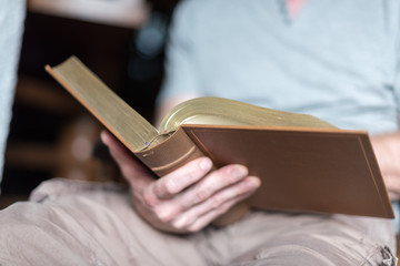 Man reading the Bible