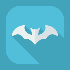 Naklejka premium Flat modern design with shadow bat