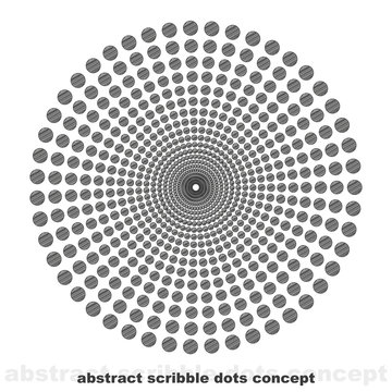 Abstract Scribble Dots Concept