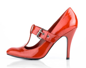 Red high heel women shoe