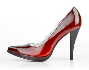 Red high heel women shoe