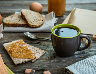 breakfast business person