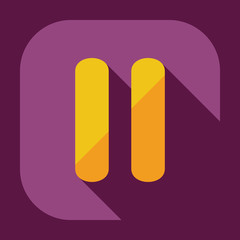 Fototapeta premium Flat modern design with shadow icon player