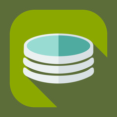 Flat concept, set modern design with shadow marketing sales