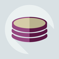 Flat concept, set modern design with shadow marketing sales