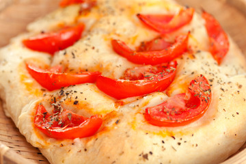Focaccia with tomatos