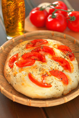 Focaccia with tomatos