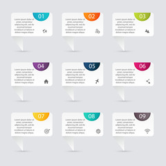 Vector colorful info graphics for your business presentations.