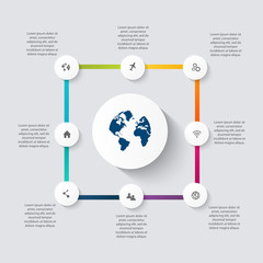 Vector colorful info graphics for your business presentations.