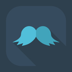 Flat modern design with shadow icon mustache