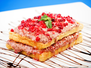 Homemade cranberry cake