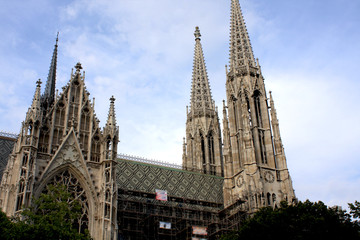 reconstruction of The Votive Church (Votivkirche) located on the