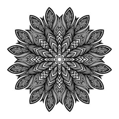 Vector Beautiful Deco Black Mandala