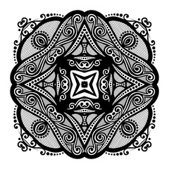 Vector Beautiful Deco Black Square