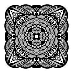 Vector Beautiful Deco Black Square