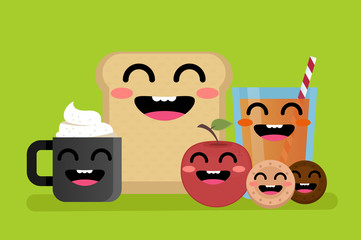 Fototapeta premium Cute food