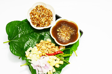 herb wrapped in leaves