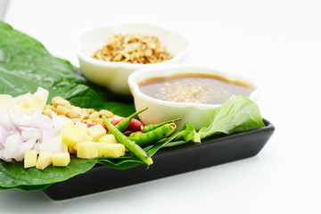 herb wrapped in leaves