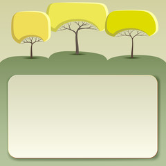 Banner with abstract trees