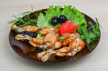 Fried frog legs