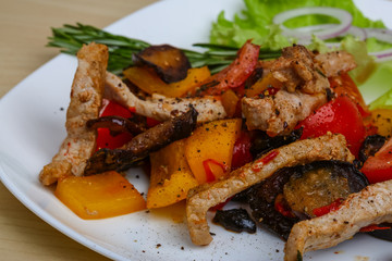 Roasted pork with vegetables