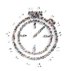 people   shape  stopwatch cartoon