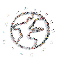 people  form   earth cartoon