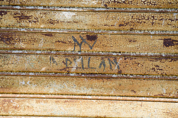 detail old rusty gate in the old