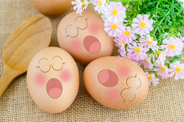 Eggs sleep in Expression Face