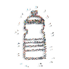 people   bottle  water cartoon