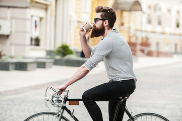 Coffee on the go. 