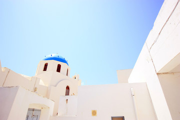 White and blue Santorini