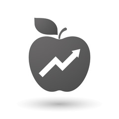 Apple icon with a graph