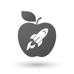Apple icon with a rocket