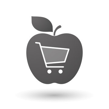 Apple icon with a shopping cart