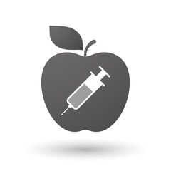 Apple icon with a syringe