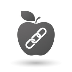 Apple icon with a chain