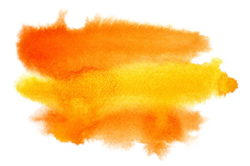 Yellow - orange watercolor brush strokes