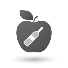 Apple icon with a bottle of wine