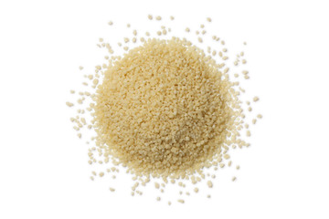 Heap of raw couscous grains